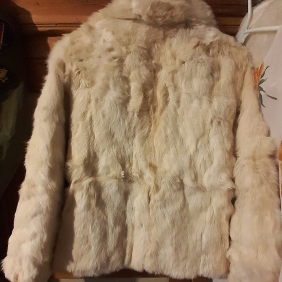 REAL FUR CROP JACKET VINTAGE ZIPPER super soft! - Picture 2 of 8
